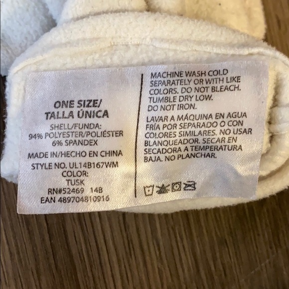✅ UNK Stylish Tech Touch Fleece Gloves UL14B167WM Tusk White One Size Fits All - Picture 4 of 5